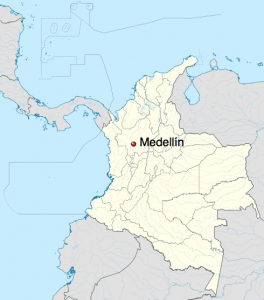 Ubicación de Medellín.
