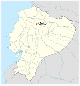Ubicación de Quito en el mapa.