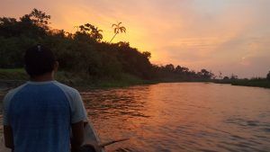 Atardecer en el Amazonas.