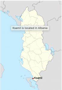 Mapa Ksamil